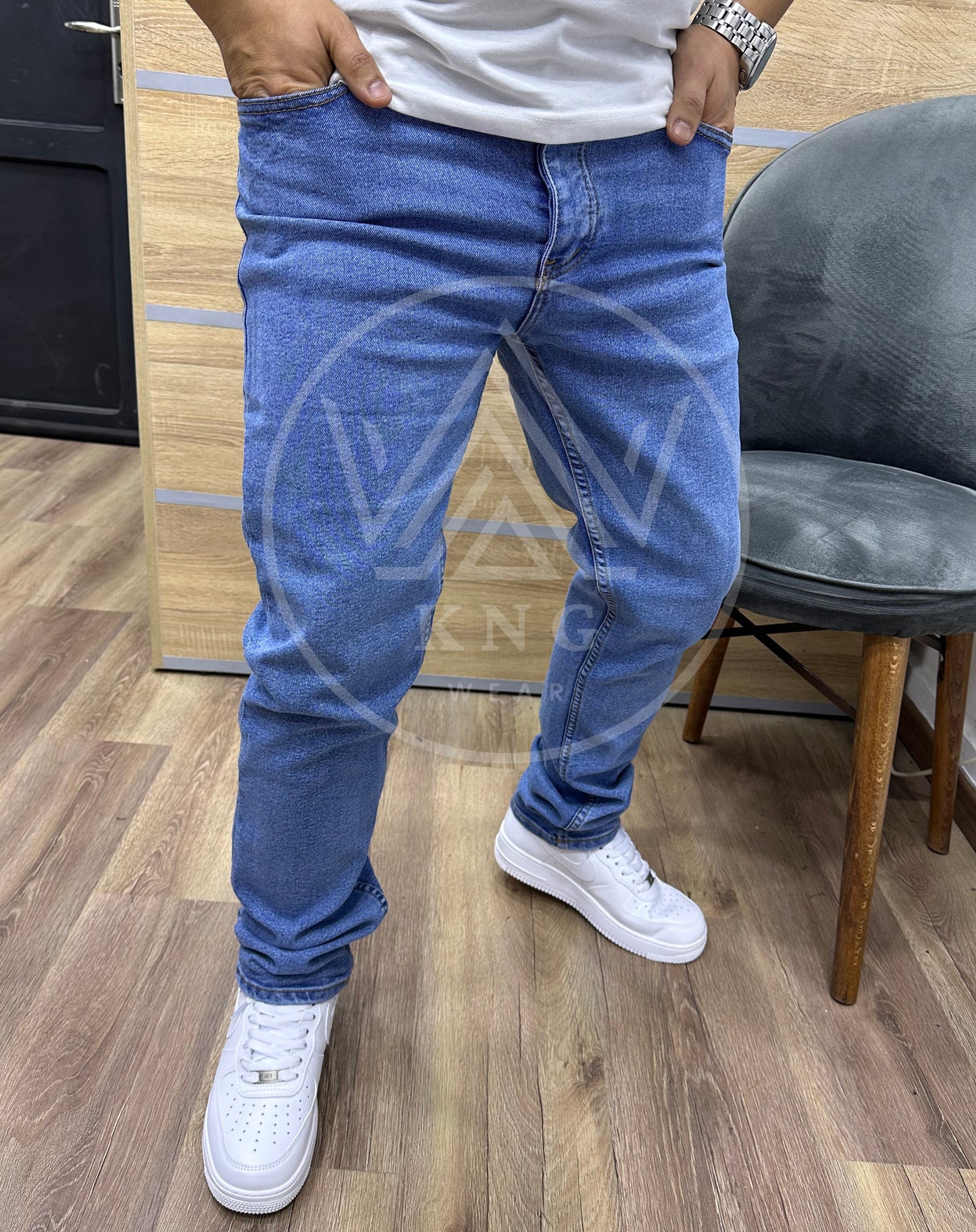 JEAN REGULAR (COUPE NORMAL) - BLEU-CLAIR