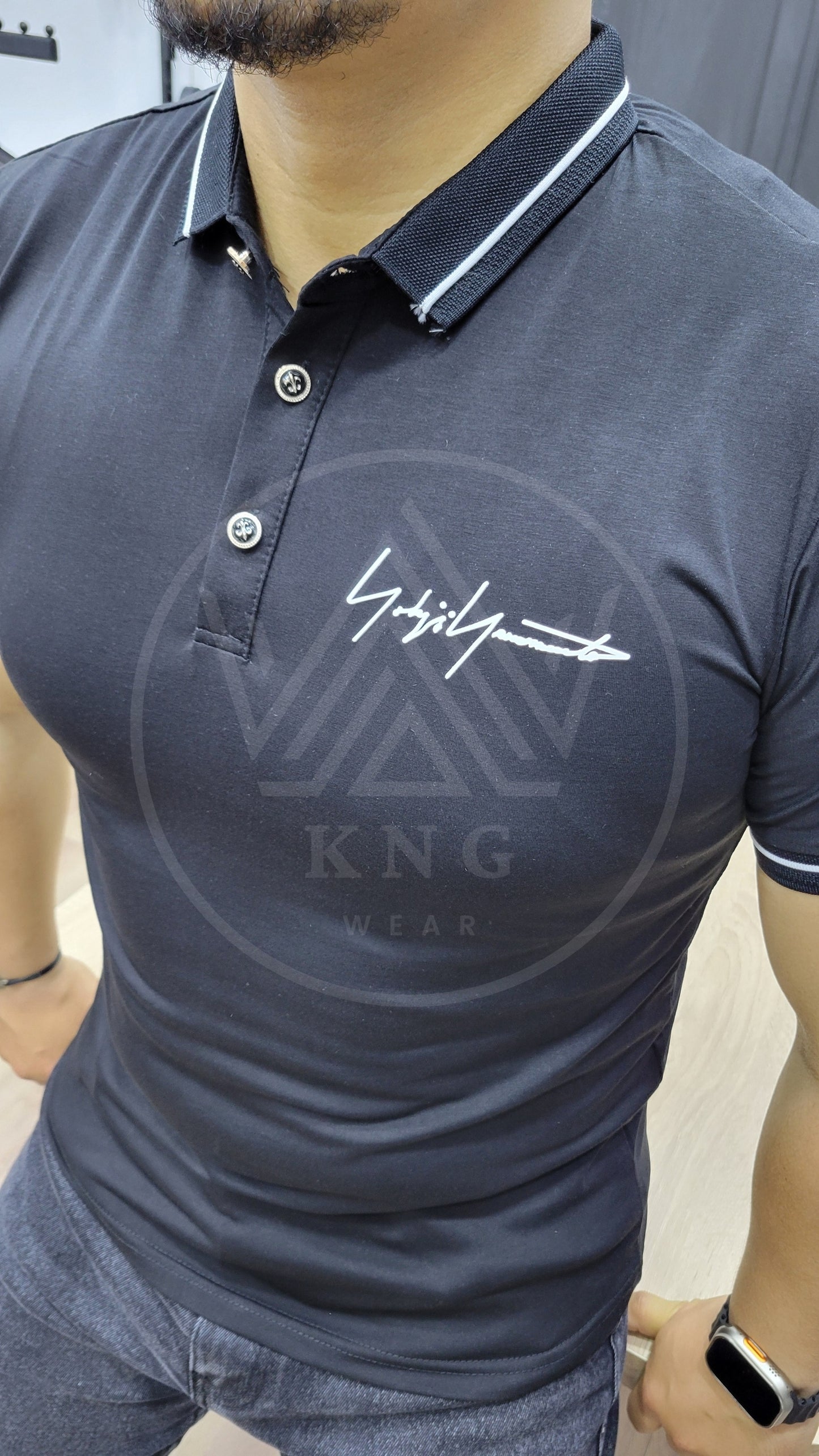 T-Shirt 03 - Col Polo Noir