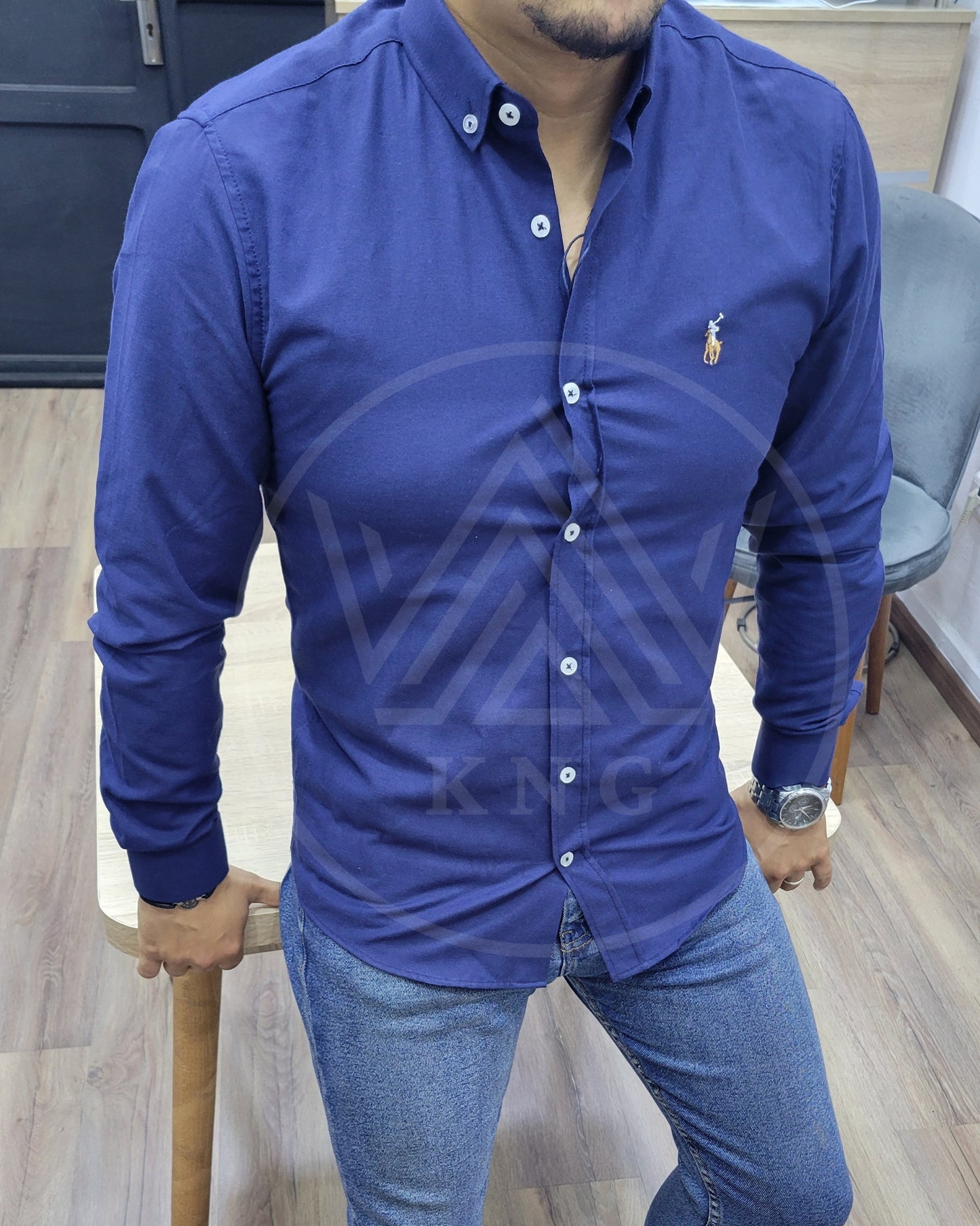 Chemise OXFORD PL M2 - Bleu Marine