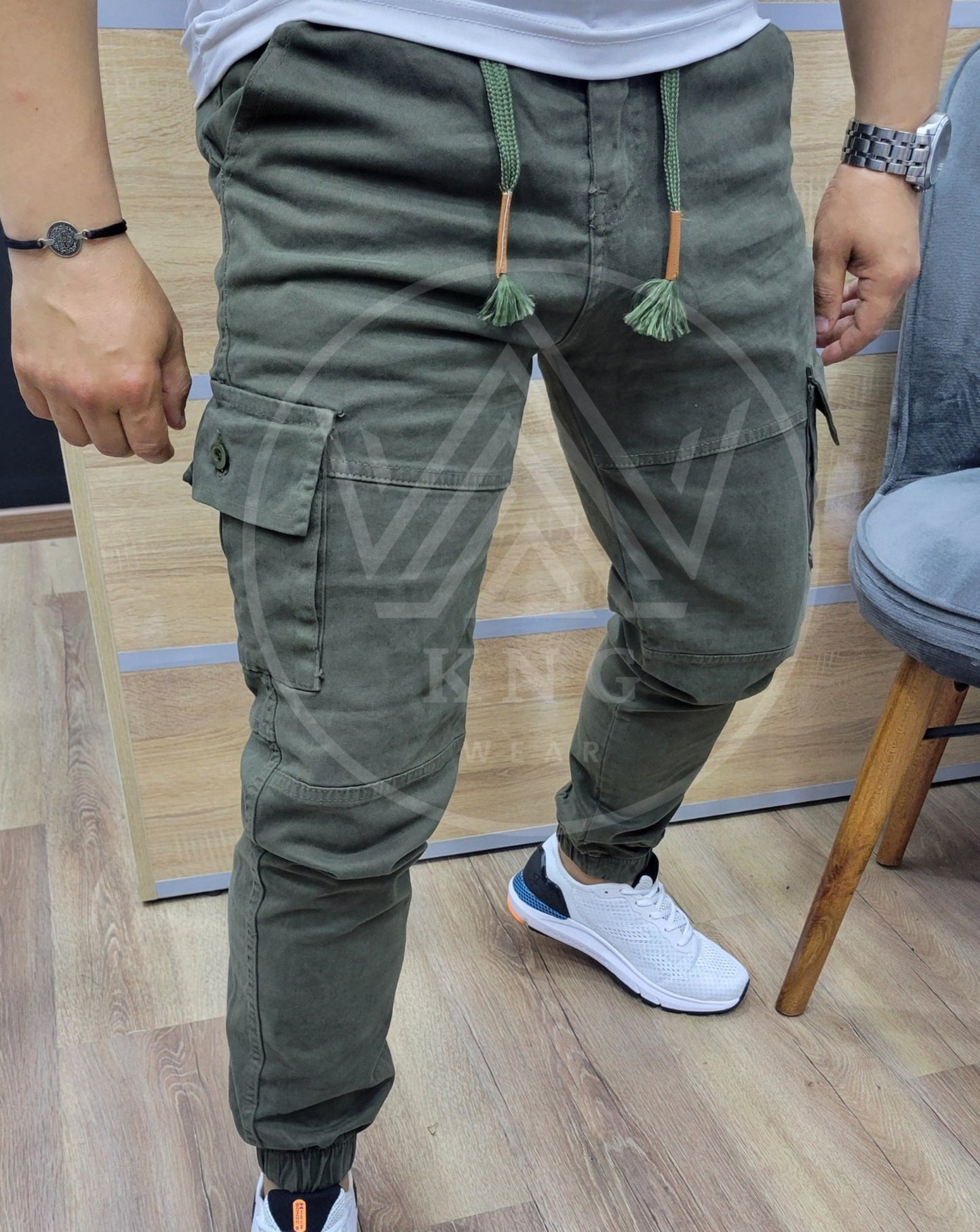 PANTALON CARGO LA TOILE VERT