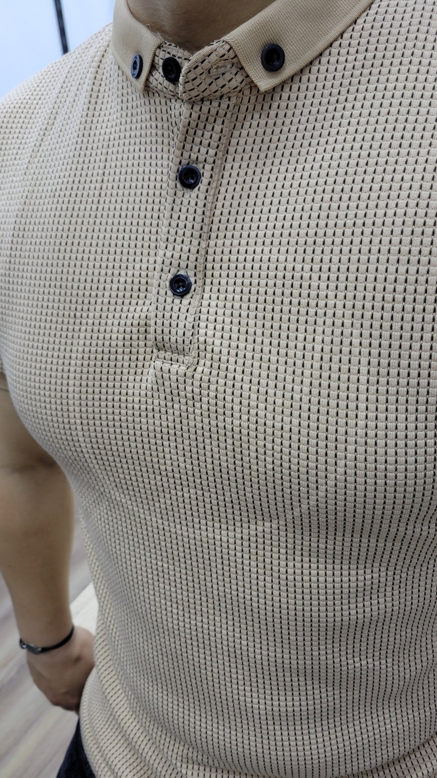 T-Shirt 02 - Col Polo Beige