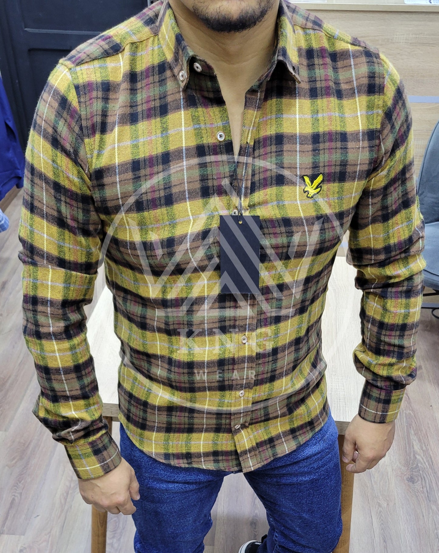 Chemise Carreaux M5 - Jaune