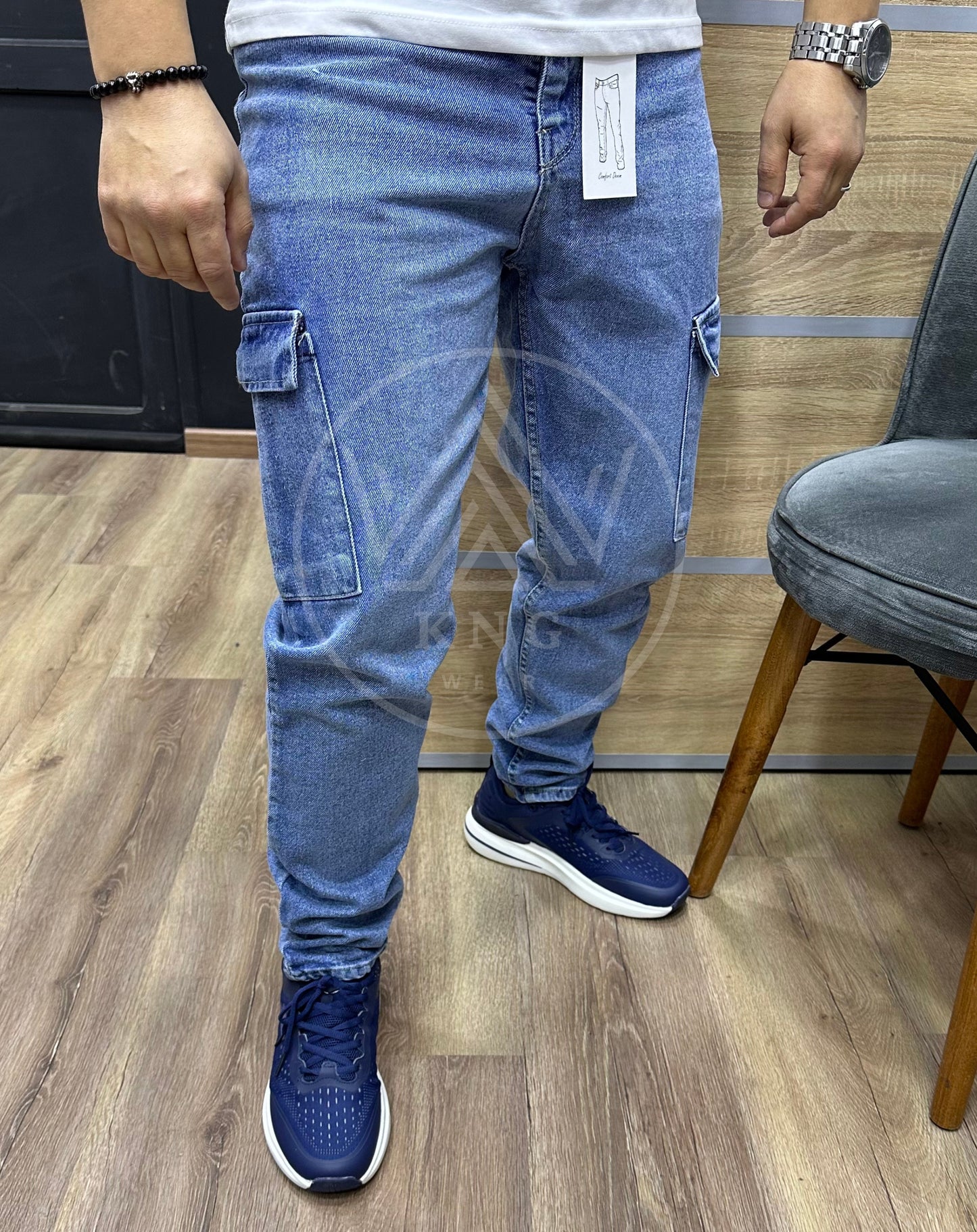 CARGO JEAN REGULAR M1 - BLEU
