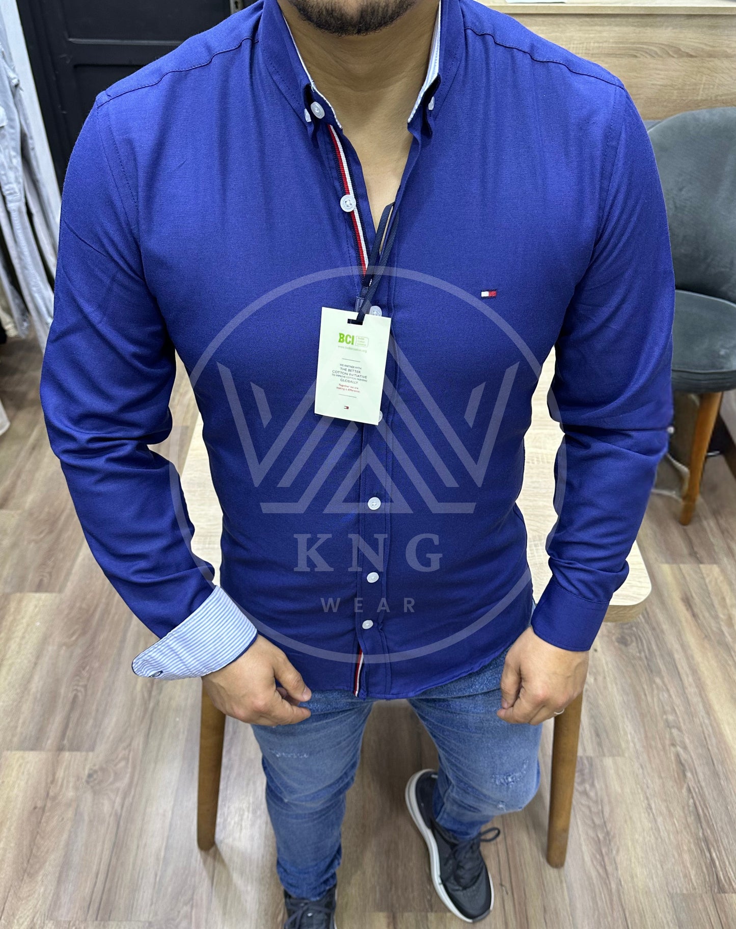Tm Chemise Oxford - Bleu Marine