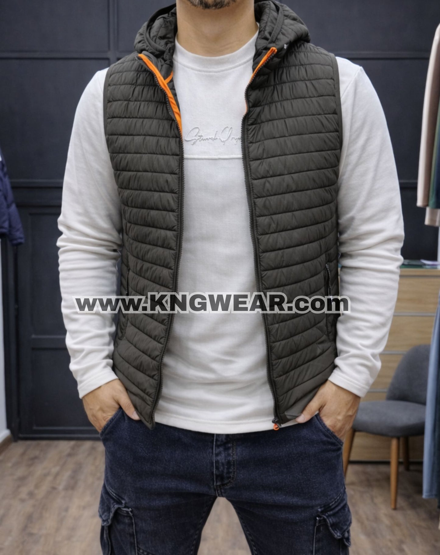 GILET CAPUCHE 98512 - VERT