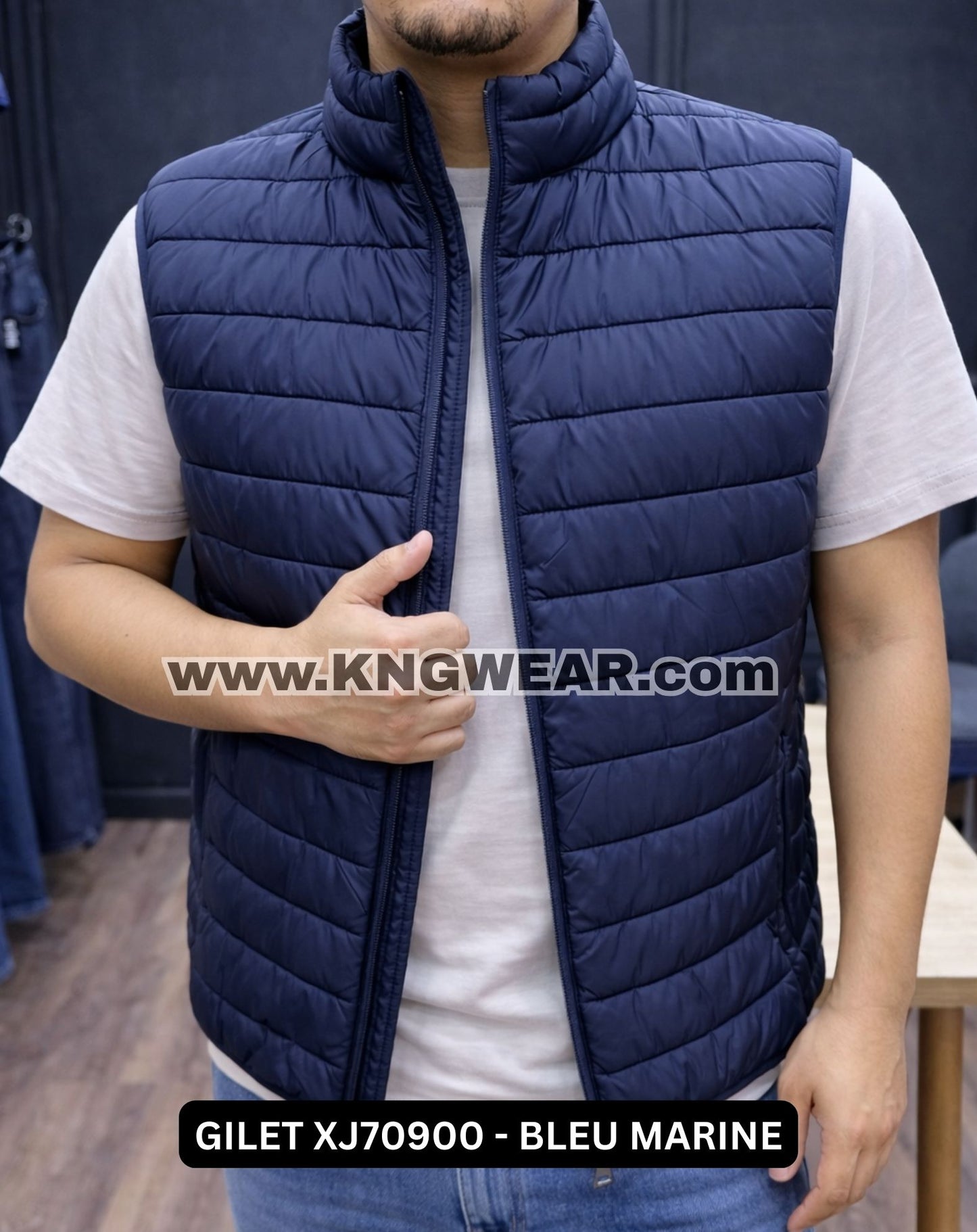 GILET XJ70900 - BLEU MARINE