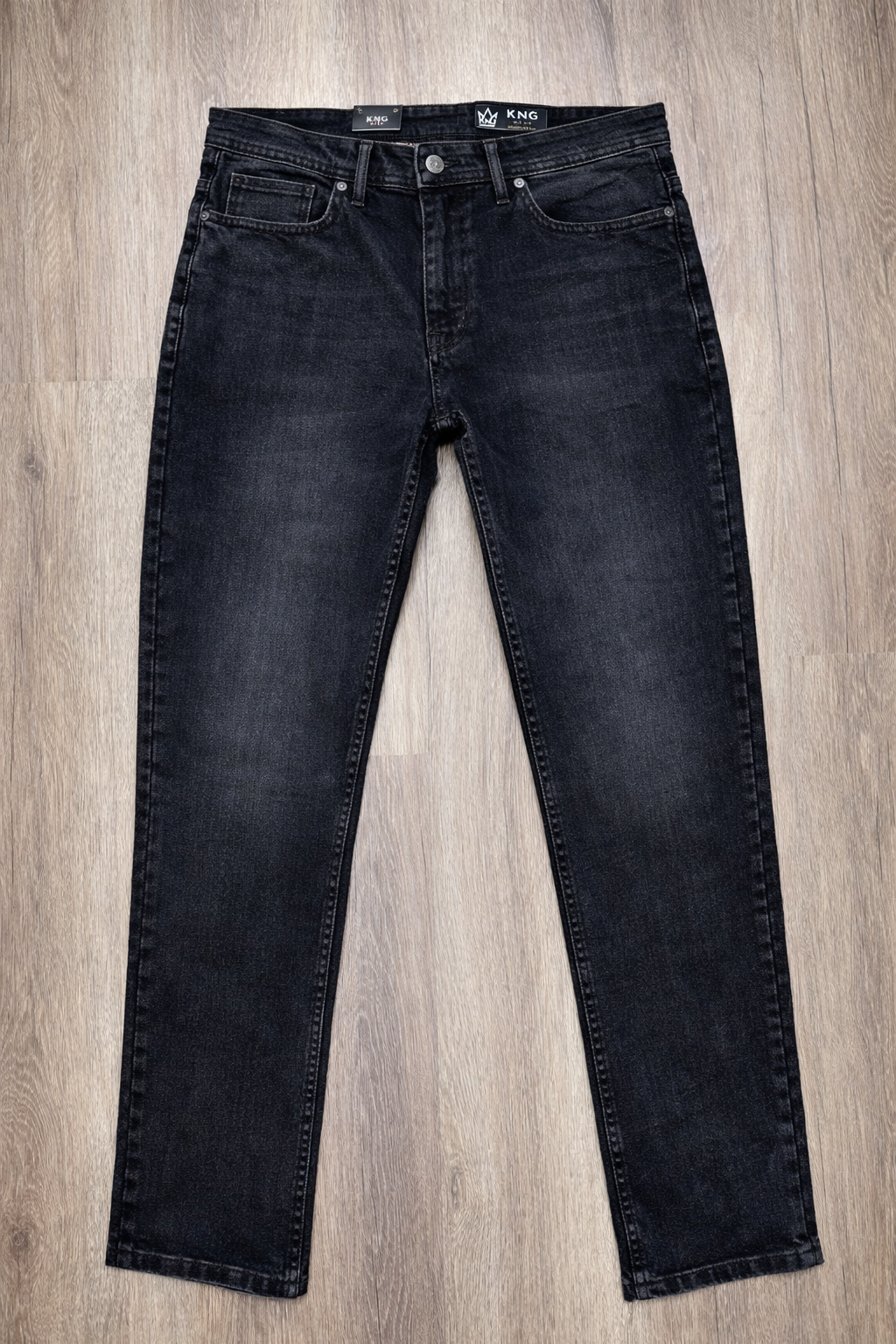 JEAN COUPE NORMAL M02KNG - GRIS NOIR FONCÉ