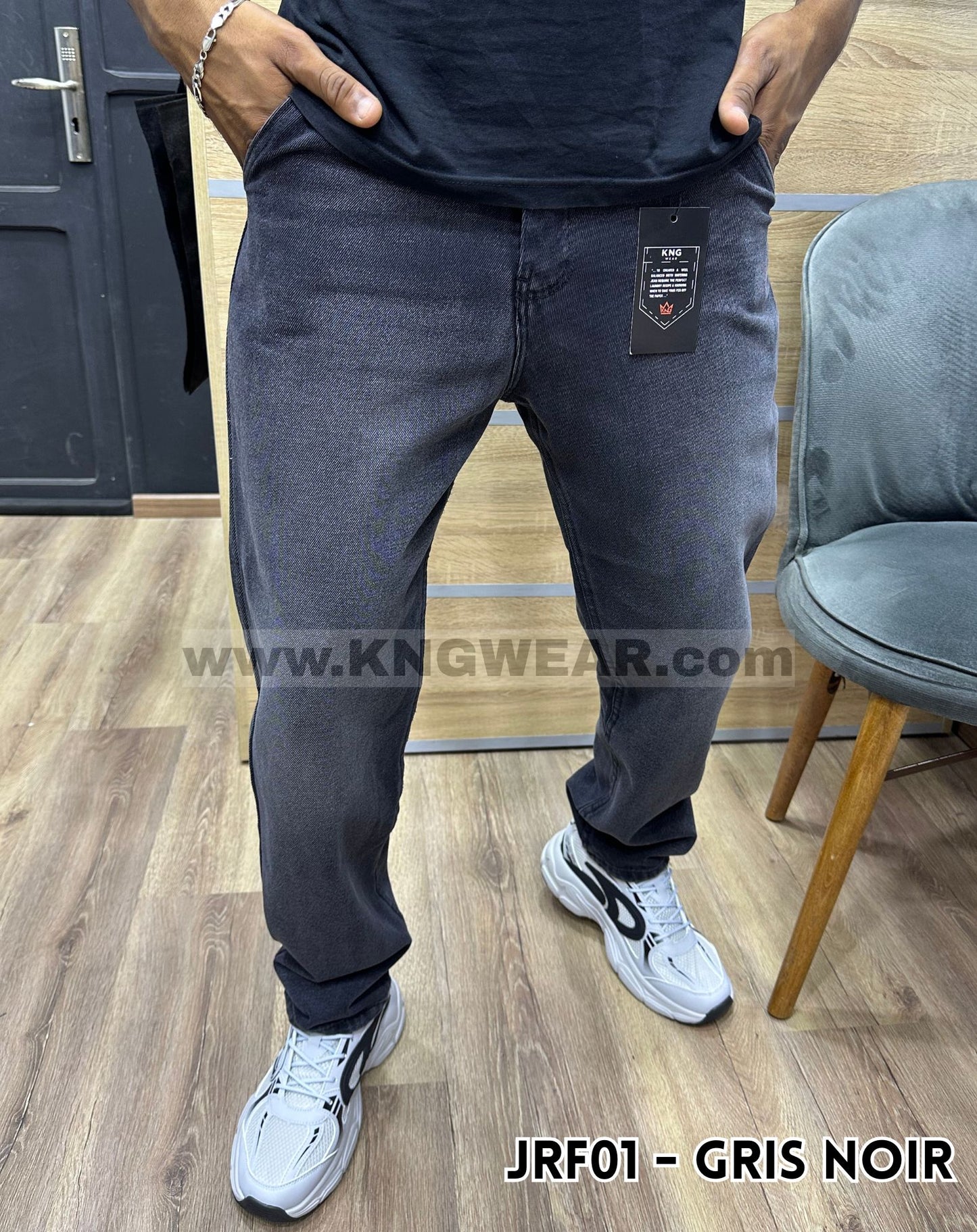 JEAN RELAXED FIT JRF01 - GRIS NOIR