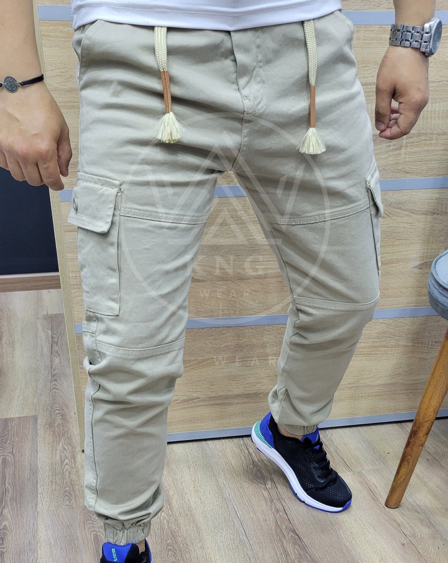 PANTALON CARGO LA TOILE BEIGE