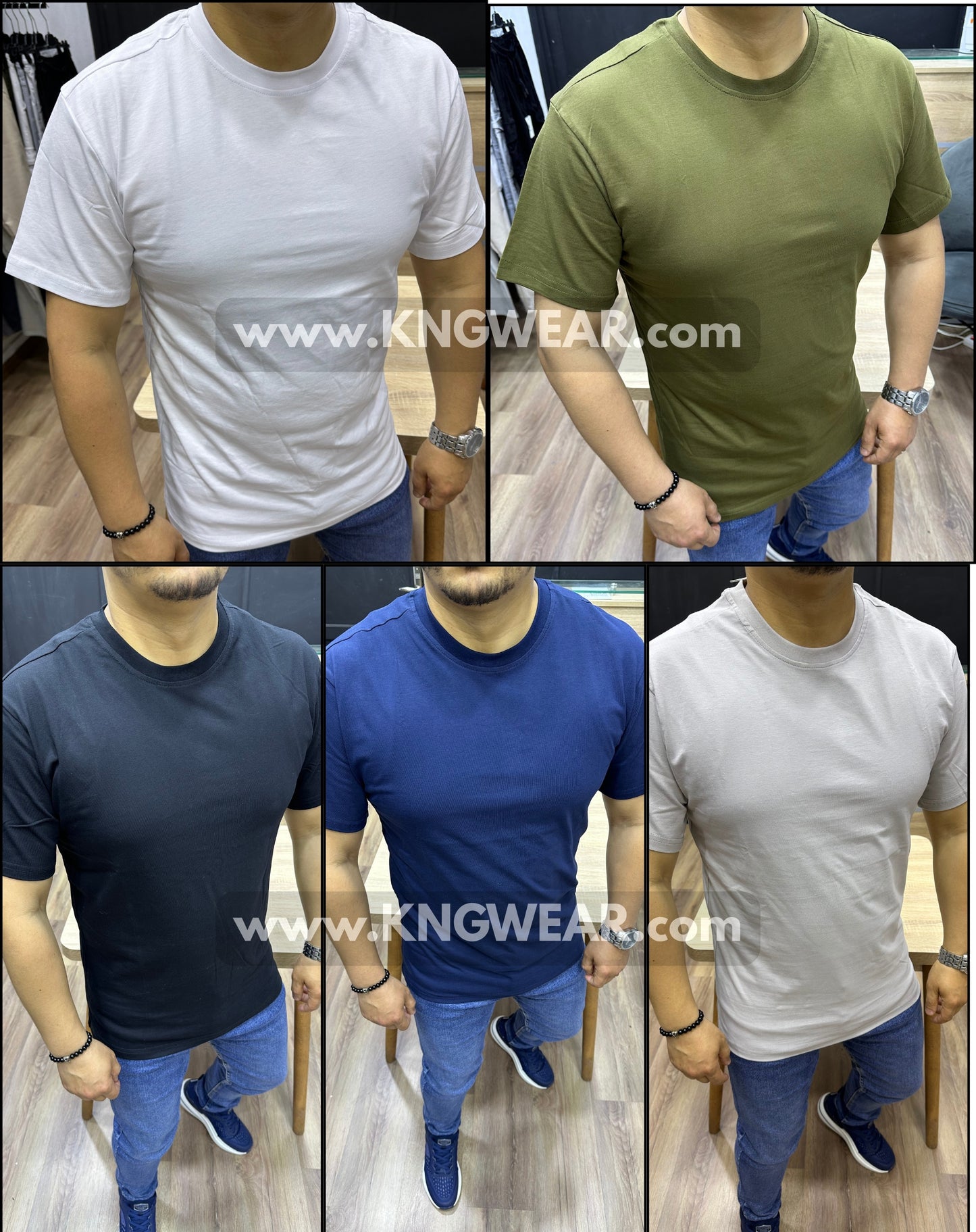 T-Shirt Basic Col Rond - Réf 1 (5 COULEURS)