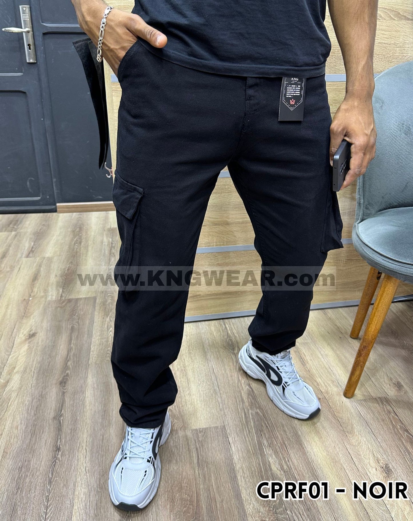 CARGO PANTALON RELAXED FIT CPRF01 - NOIR