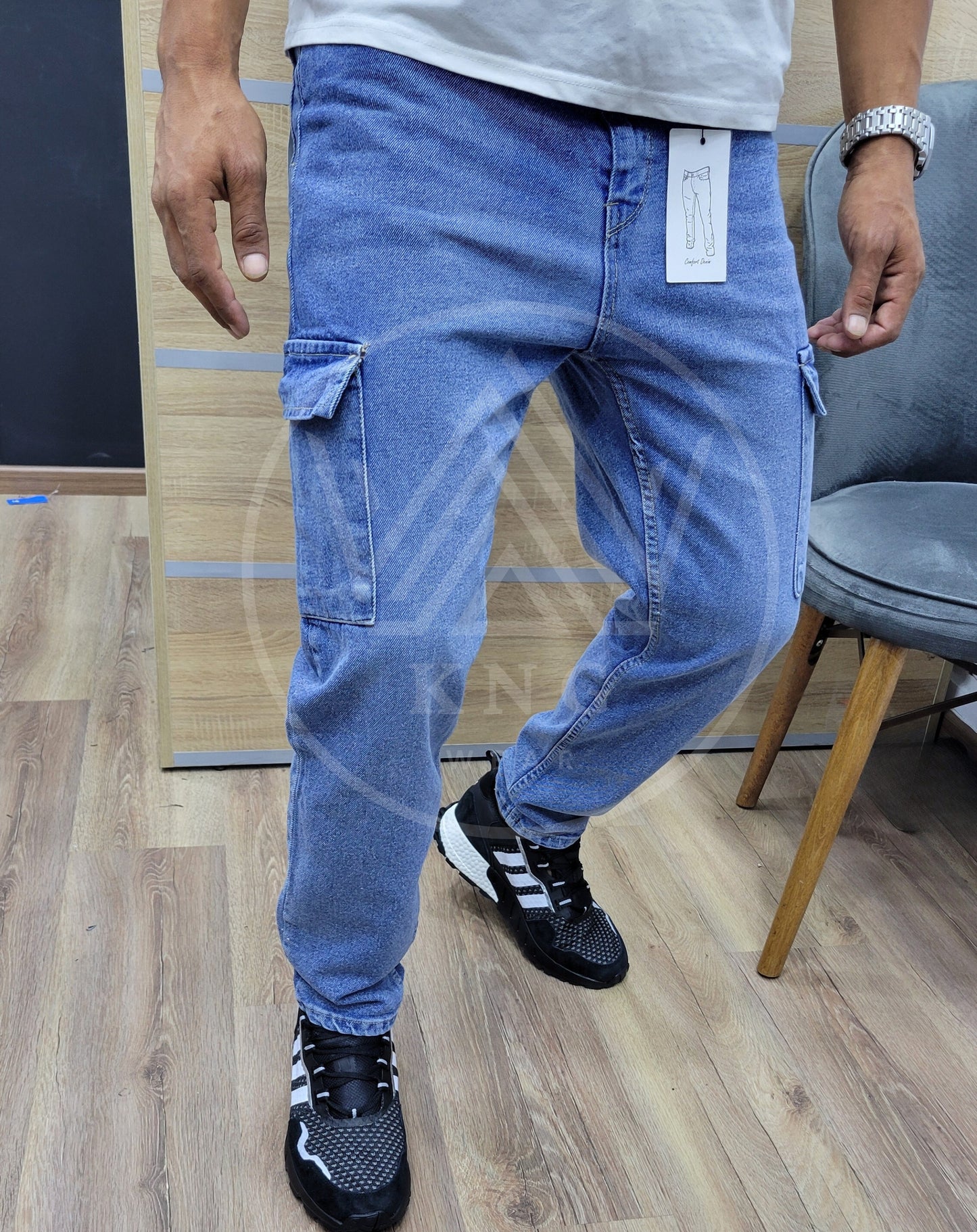 CARGO JEAN M7 - BLEU (Fixe)