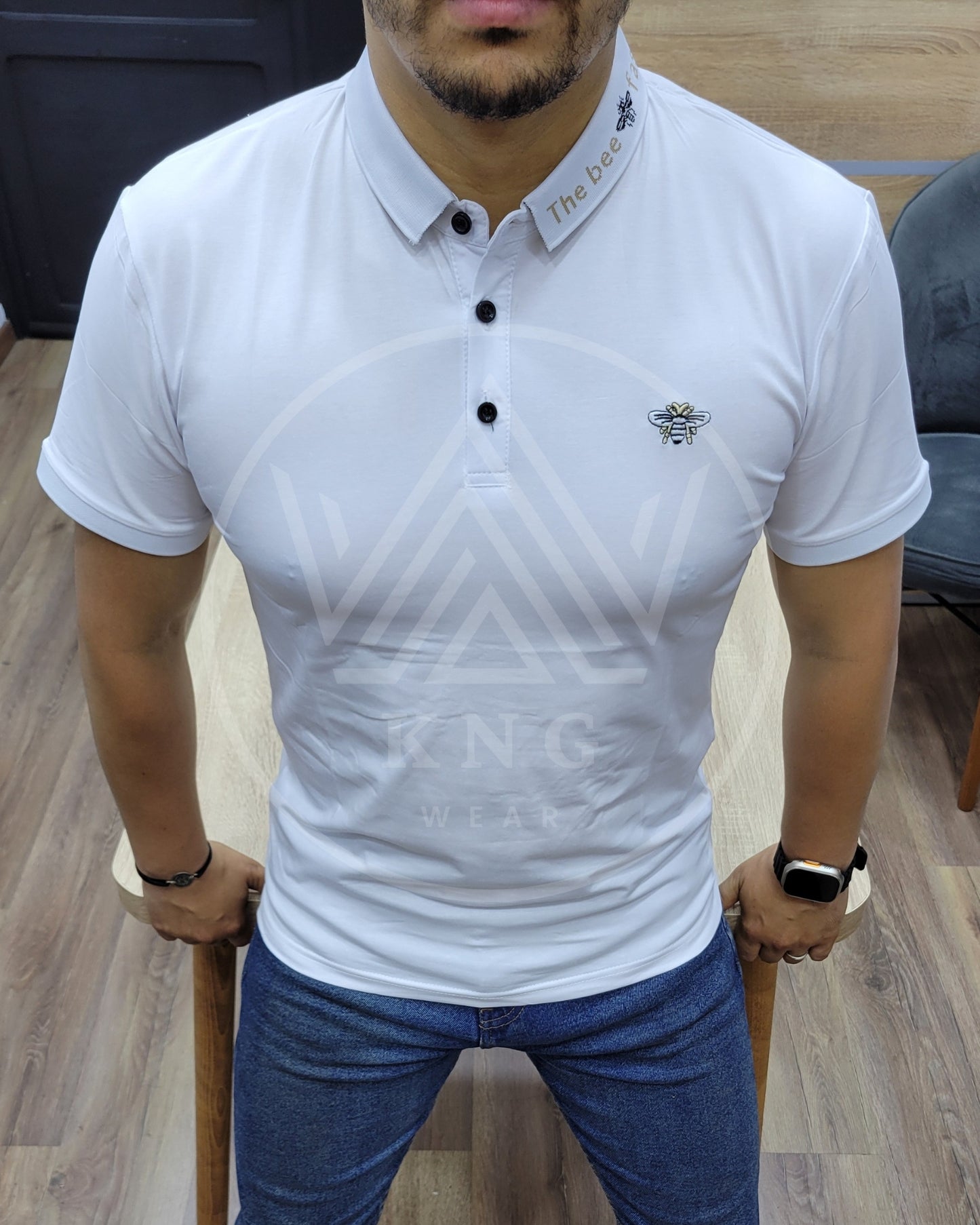 T-Shirt 04 Col Polo - Blanc