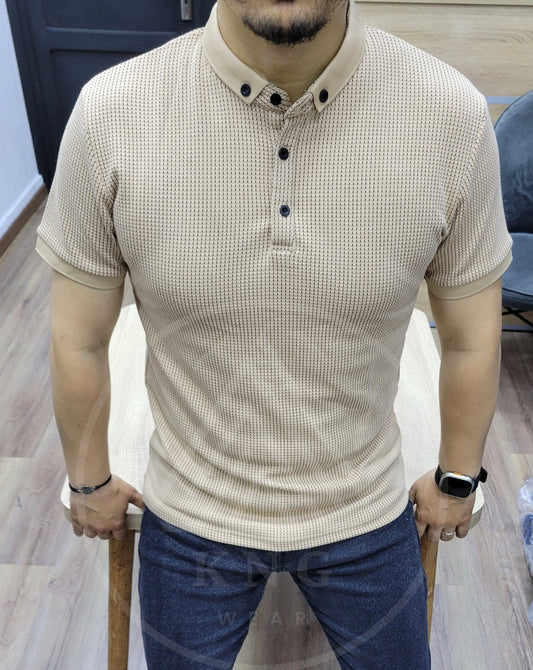 T-Shirt 02 - Col Polo Beige