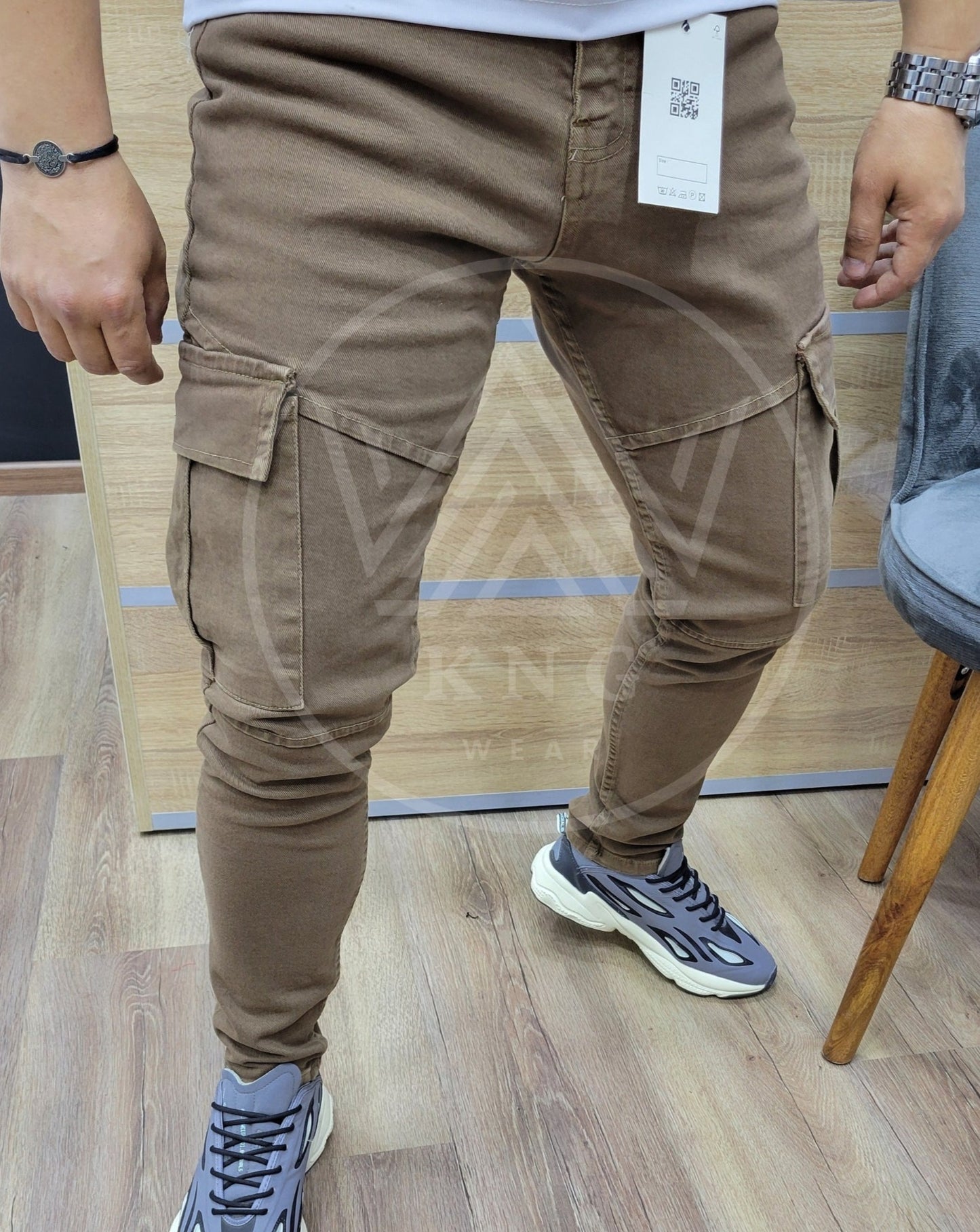 PANTALON CARGO SLIM MARRON