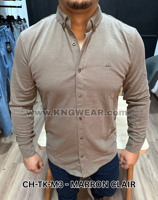 CHEMISE CH-TK-M3 - MARRON CLAIR 🇹🇷