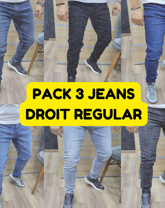 PACK 3 JEANS DROIT (Regular)