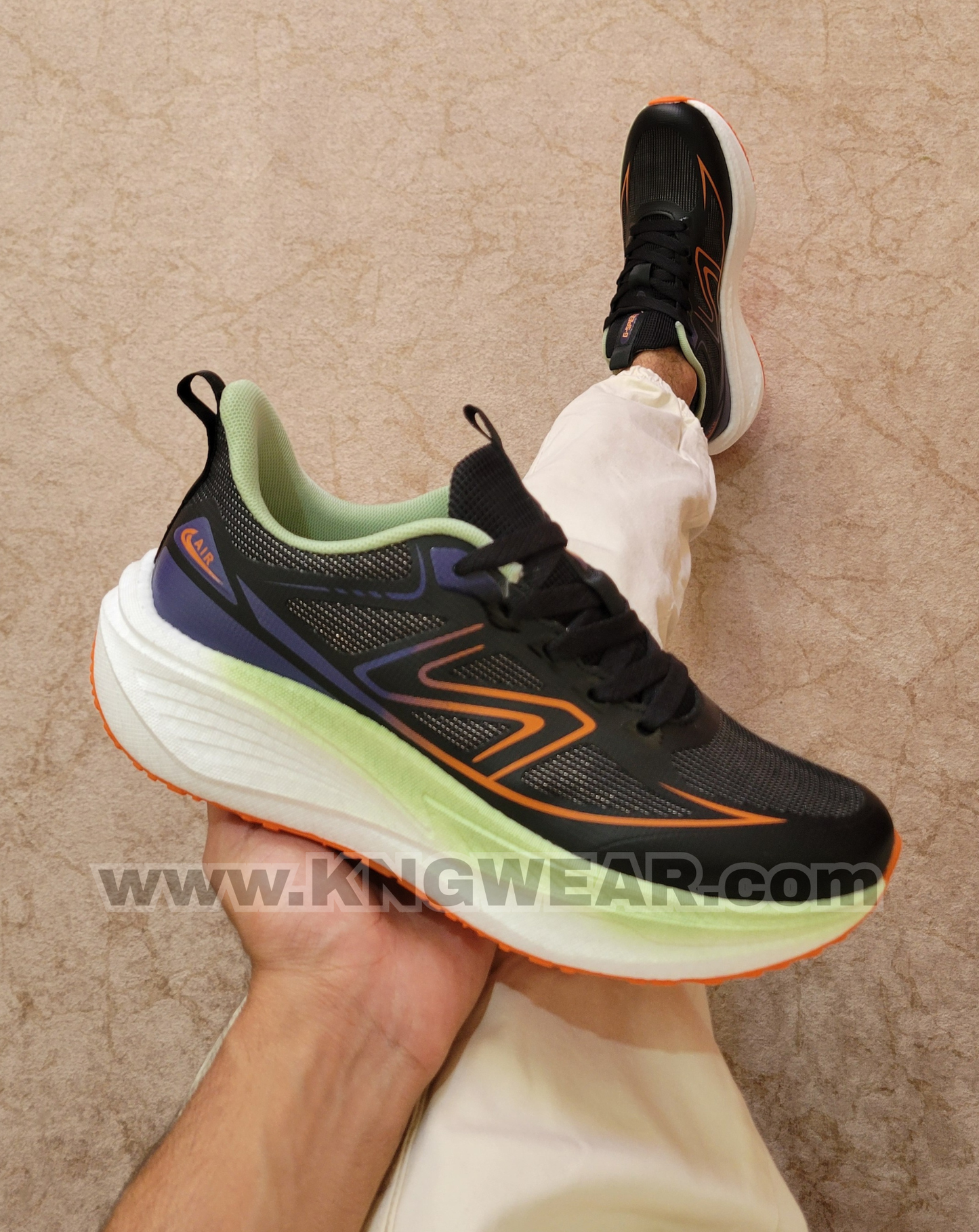 CHAUSSURE G9875 - ORANGE-VERT