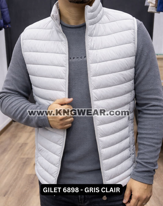 GILET 6898 - GRIS CLAIR