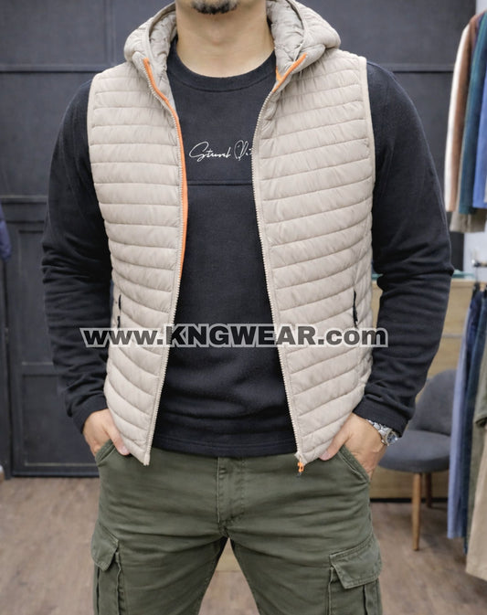 GILET CAPUCHE 98512 - BEIGE