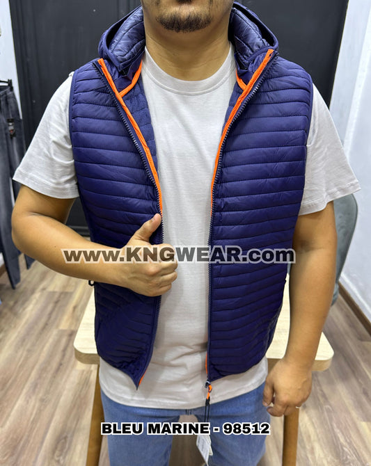 GILET CAPUCHE 98512 - BLEU MARINE