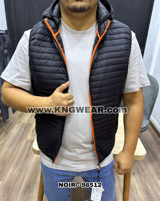 GILET CAPUCHE 98512 - NOIR