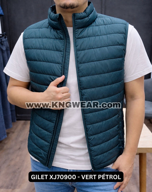 GILET XJ70900 - VERT PÉTROL