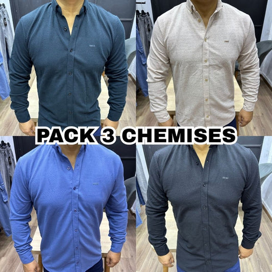 PACK 3 CHEMISE CH-TK 🇹🇷 - OFFRE SPÉCIAL