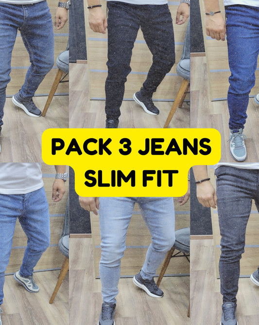 PACK 3 JEANS SLIM