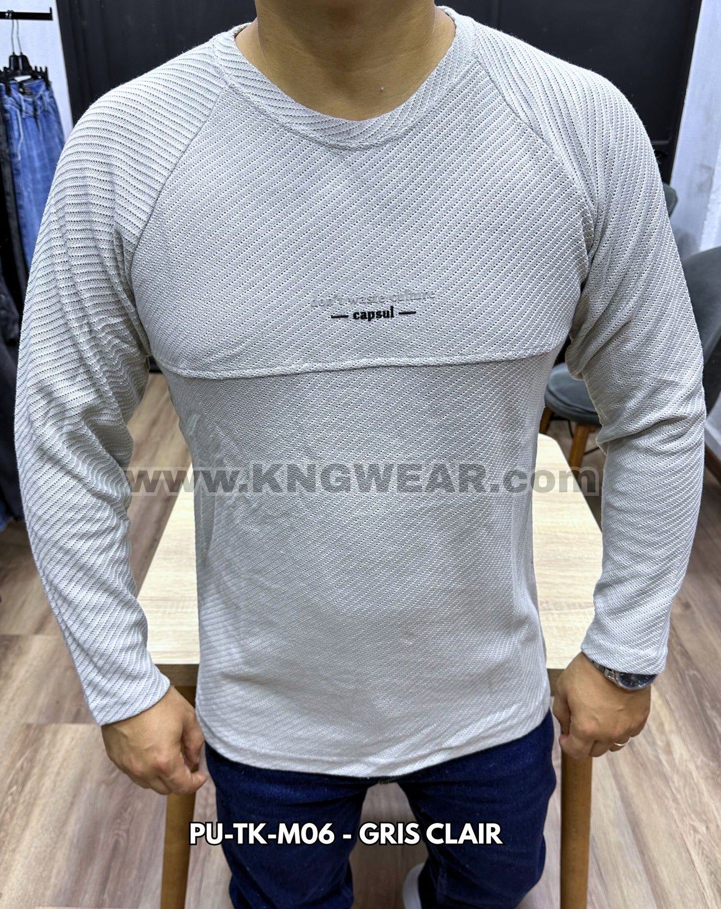 PULL CAPSUL PU-TK-M06 - GRIS CLAIR 🇹🇷