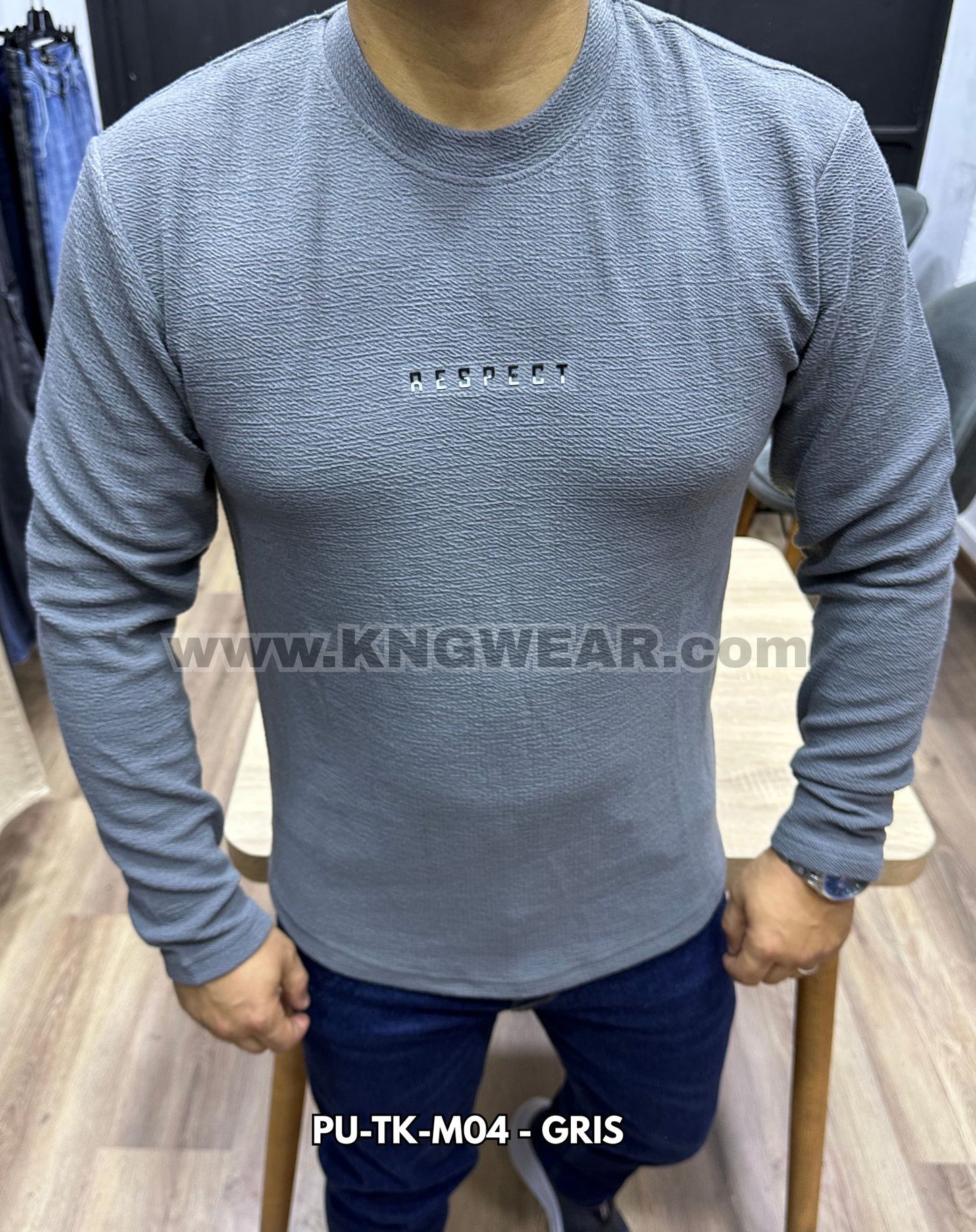 PULL RESPECT PU-TK-M04 - GRIS 🇹🇷