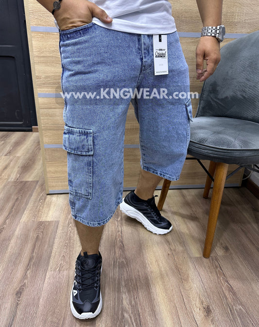 Pantacourt Kng Réf 1 - Bleu Snow