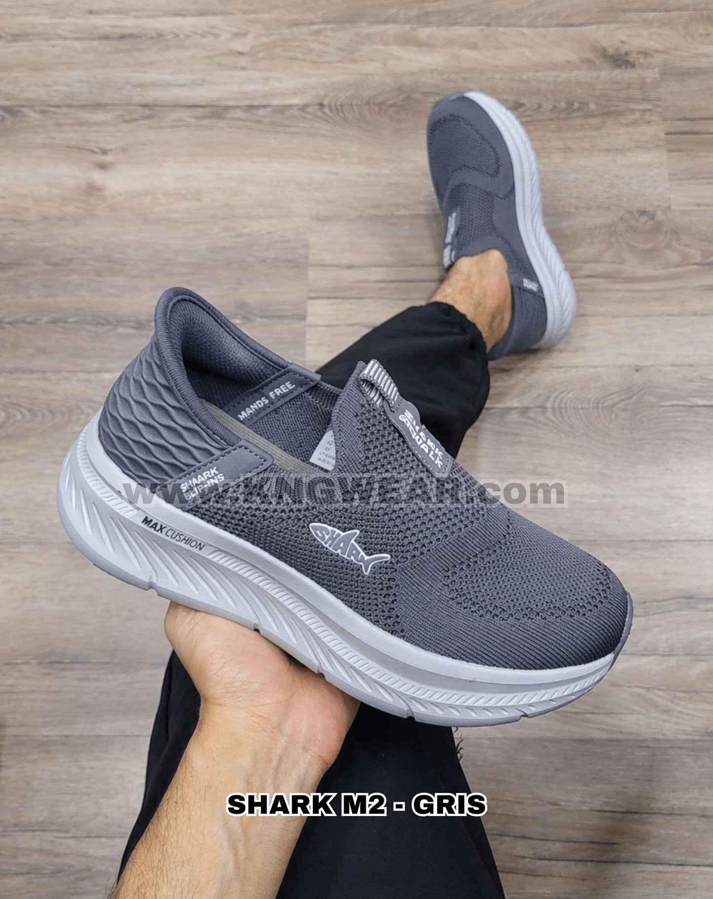 CHAUSSURE SHARK M2 SANS LACET - GRIS