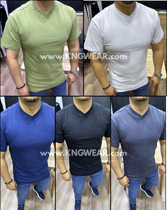 T-Shirt Basic Col V - Réf 2 (5 COULEURS)