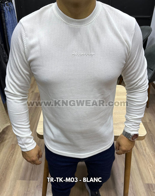 TRICOT MILITIA TR-TK-M03 - BLANC 🇹🇷