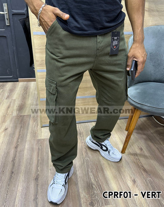 CARGO PANTALON RELAXED FIT CPRF01 - VERT